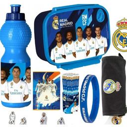Duży Zestaw Szkolny Real Madryt Piórnik Wyposażenie 7