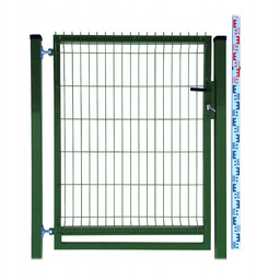 Furtka 130cm zielona Panelowa dwa Słupki RAL6005 ogrodzeniowa