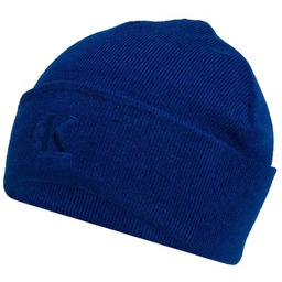 Czapka zimowa Calvin Klein CK Logo Beanie Niebieska