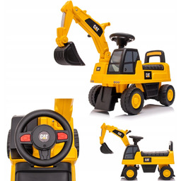 koparka pchacz Jeździk samochód auto Cat żółty