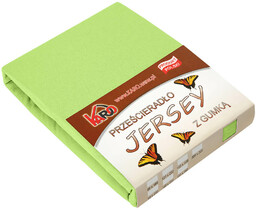 KARO Prześcieradło jersey z gumką 140x200 limonkowe 058