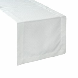 Eurofirany Obrus bieżnik 40x200 Ellen biały zdobiony srebrną