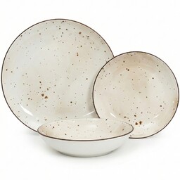 Komplet Porcelana Zestaw Talerzy Serwis Obiadowy Talerze 18el