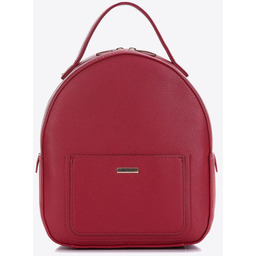 Damski plecak z ekoskóry zaokrąglony mały czerwony