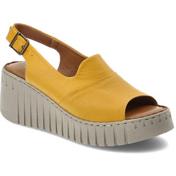 Artiker Żółte Sandały Modne Obuwie Damskie