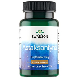 SWANSON Astaksantyna 4mg, 60 kapsułek