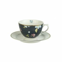 PORCELANOWA FILIŻANKA CAPPUCCINO Laura Ashley HERITAGE Midnight Uni