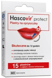 Hascovir Protect Plastry na opryszczkę, 15szt.