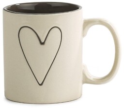Kubek Serce 600 ml, beżowy