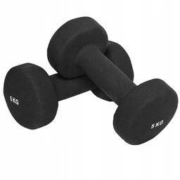 Hantelki gimnastyczne fitness neoprenowe 2x 5 kg