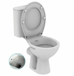 Kompakt WC z funkcją bidetu / odpływ poziomy+