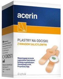 Acerin Plastry na odciski z kwasem salicylowym, 6