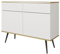 Komoda ORO KSZ-107 Biały Czarne nogi