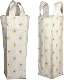 Bonamaison Bawełniana torba na wino z nadrukiem cyfrowym,