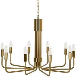 Lindby - Elanova 10 Żyrandol Brass