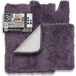 Clara Clark Dywaniki łazienkowe, ultramiękkie kudłate dywaniki łazienkowe,
