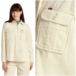 Lee OVERSHIRT Shark Tooth kremowa sztruksowa koszula kurtka