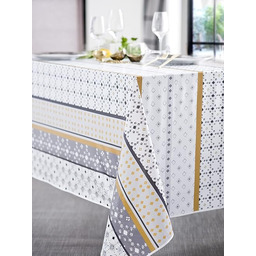 CALITEX Obrus ceratowy Riviera, szary, okrągły 140 cm