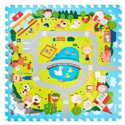 Plastica Puzzle piankowe Wioska, 9 elementów, 90 x