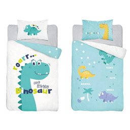 Detexpol Pościel bawełniana 90x120 dinozaur turkusowa 3953 A