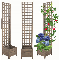 Pergola drewniana wysoka doniczka skrzynka na kwiaty 190x40x40