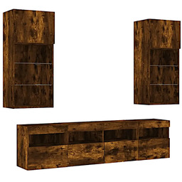 Edinos 5-częściowy zestaw mebli w kolorze przydymionego dębu