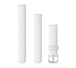 Garmin QuickFit silikon 18 mm Biały-srebrny Pasek