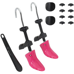 Prawidła do butów z łyżką do butów, różowe,