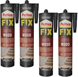 Klej montażowy PATTEX Fix Drewno, 4 szt. -
