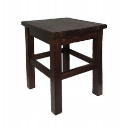Taboret stołek kuchenny drewniany Baron sosnowy kol. orzech