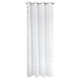 Eurofirany Firana 140x250 Benay biała srebrna serduszka gotowa