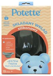 Potette Plus, składany wkład silikonowy do nocnika, szary,