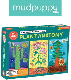 Mudpuppy, puzzle, edukacyjne Anatomia roślin, 3x100 el.