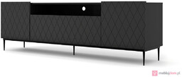 Szafka RTV DIOR BLACK 193 Czarny, Czarny mat