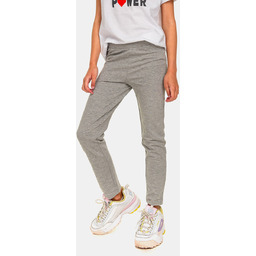 Gładkie legginsy szary 128