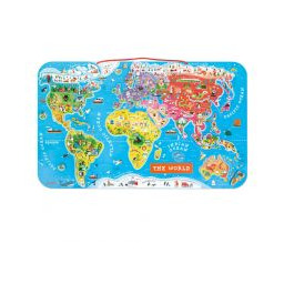 Janod Puzzle magnetyczne Mapa świata