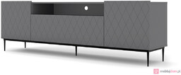 Szafka RTV DIOR BLACK 193 Czarny, Grafit Mat