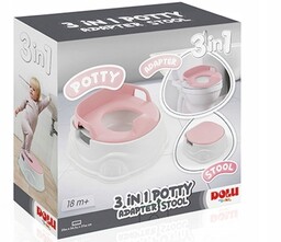 071736 Nocnik 3W1 Nakładka Dolu Różowy