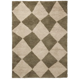 ferm LIVING - Dywan Tilt, zielony olchowy, wełna,