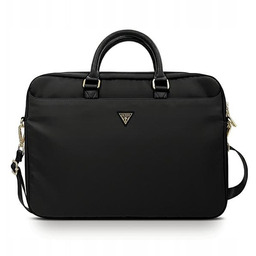 Guess Torba GUCB15NTMLBK 16" czarny/black Nylon Triangle Logo