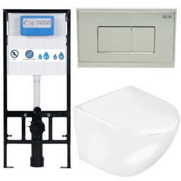 ZESTAW 3w1 : Miska WC Rimless bezkołnierzowa +deska