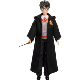 Mattel Harry Potter Lalka, zdejmowany mundurek Hogwartu, różdżka,