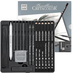 CRETACOLOR Black Box zestaw węglowy 20-częściowy zestaw