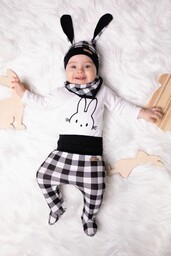 Bawełniana czapka niemowlęca z uszami