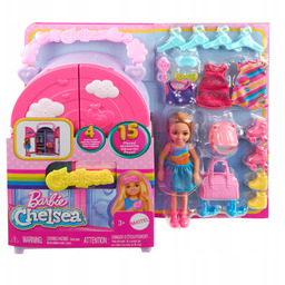Barbie Szafa Chelsea Zestaw Lalka, ubranka i akcesoria