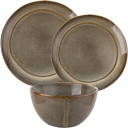 Komplet Porcelana Zestaw Serwis Obiadowy Talerze 18el 6