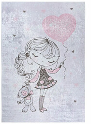 Polux Dziecięcy tkaninowy dywan Dziewczynka z balonikiem 322784