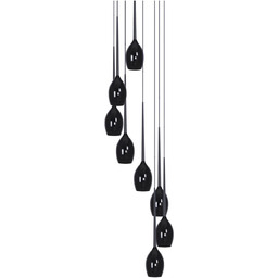 Lampa wisząca nowoczesna IZZA 8 czarna AZ0159 -