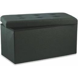 Galileo Casa 2191279 Ławka pieg.con contenit.Sztuczna skóra Czarny