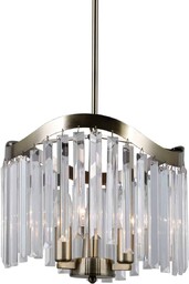 Lampa wisząca kryształowa 3-punktowa antyczny brąz PND-44544-3